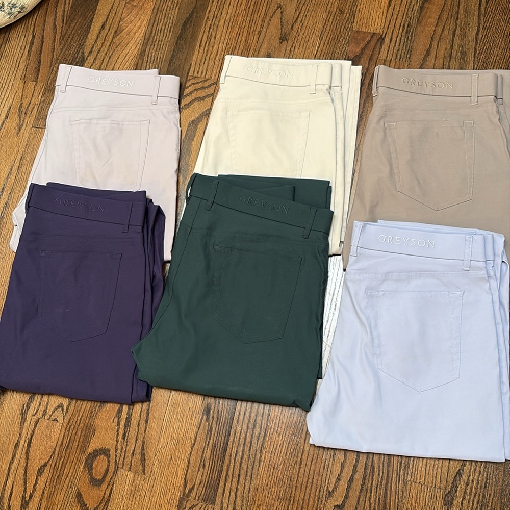 6 pairs of wainscott trousers from Greyson
